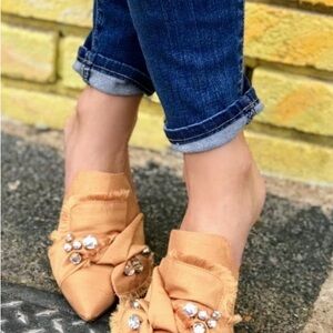 Fab Gold Faux Silk Stiletto’s with bling